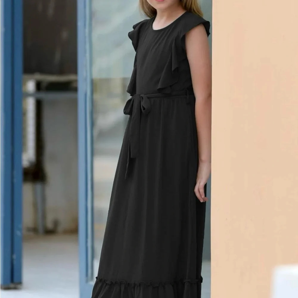 NWT Gorlya Girls Dress 7Y-8Y Black - Picture 2 of 9